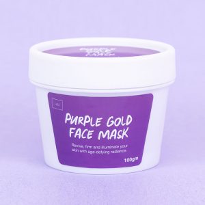 Purple gold face mask